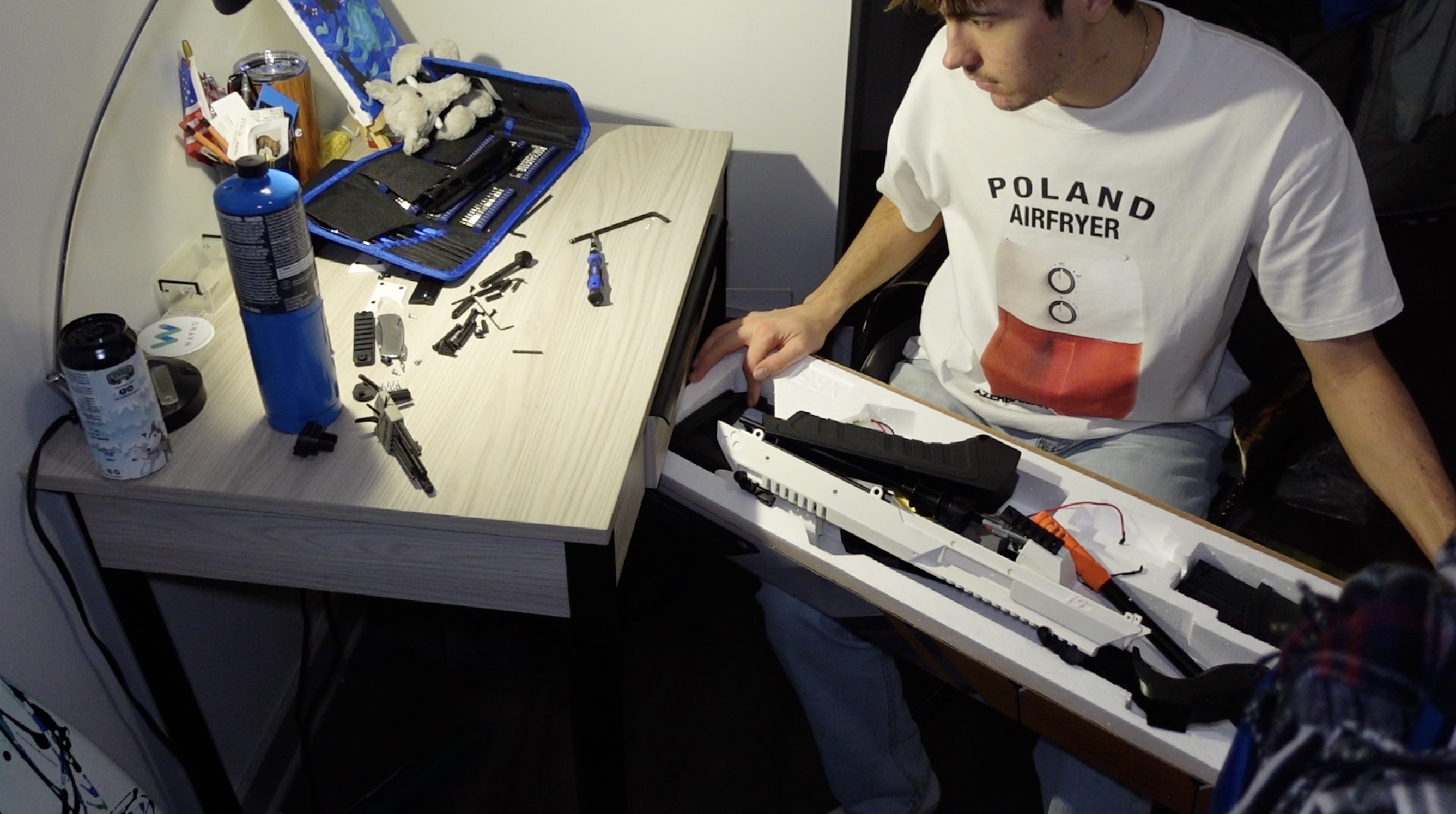 Putting all the pieces into the box