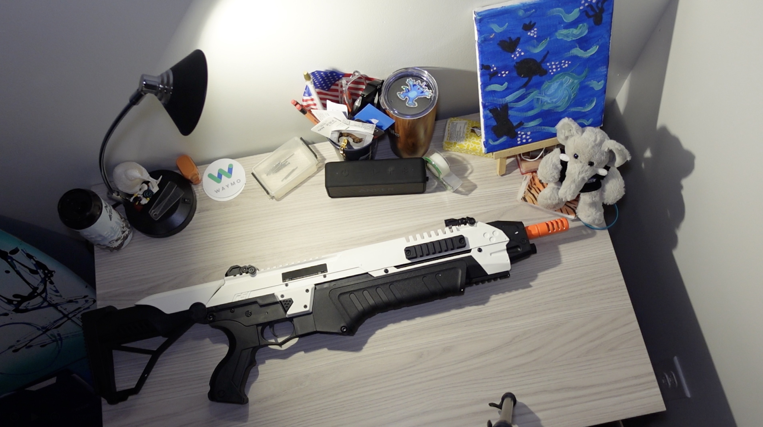 Starting off, completely take apart the airsoft